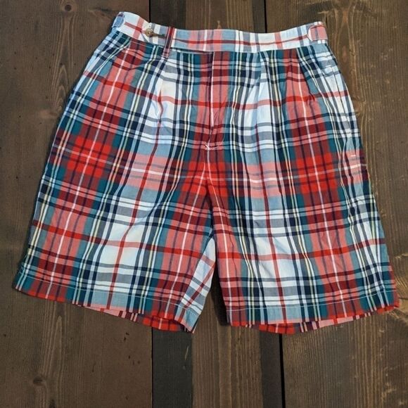 Vintage Tommy Hilfiger plaid shorts size 30 - Picture 1 of 3
